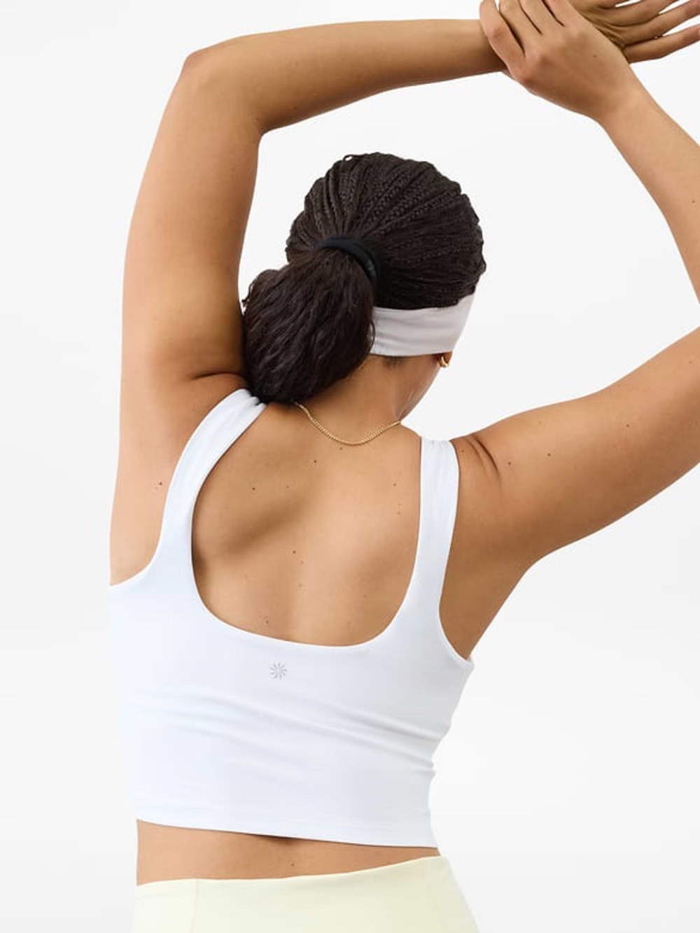 ATHLETA transcend square neck crop sports bra- S